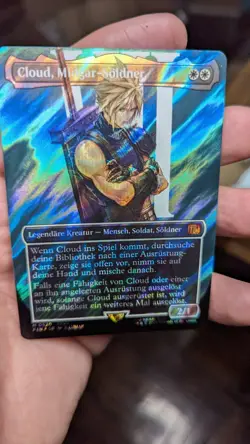 1x GERMAN Cloud Midgar Mercenary Borderless Surge Foil NM MTG Final Fantasy x1 - Image 1