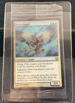 MAGIC THE GATHERING MTG SERRA ANGEL 9TH EDITION FOIL 43/350 STAPLES RARE SEALED - Image 1