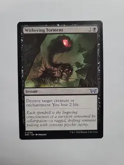 MTG - Withering Torment Duskmourn: House of Horror Regular U#0124 - Image 1