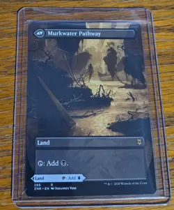 MTG Clearwater Pathway Murkwater Pathway Borderless Zendikar Rising LP X1 - Image 2