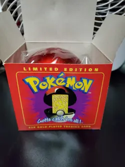1999 Burger King Pokemon 23K Gold-Plated Jigglypuff New Sealed Poke Ball Sealed - Image 3