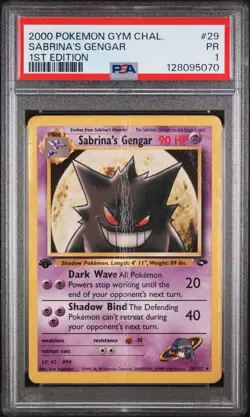 Sabrina's Gengar 29/132 Gym Challenge Regular for sale online - Image 1