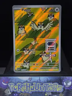 Pokemon Card Pidgey 207/197 Obsidian Flames Holo Illustration Rare Near Mint - Image 1