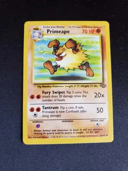 Primeape - 1999 Vintage Pokemon WOTC Jungle Unlimited #43/64 - FREE SHIPPING NM - Image 1