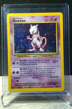 Mewtwo 10/102 Base Set Unlimited Holo Rare Pokemon TCG 1999 - Image 3