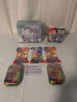 Large Sealed Pokemon Lot, mixed sets , collection , sealed, tins - Image 1