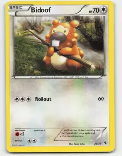 2013 Pokemon, Kalos Starter Set, #29/39 Bidoof - Image 1