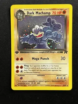 Pokemon TCG: 2000 Team Rocket 1st Edition Dark Machamp 10/82 Holo Rare - Image 1