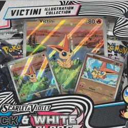 Pokemon Black Bolt White Flare 4 Booster Pack Victini Illustration Collection - Image 3