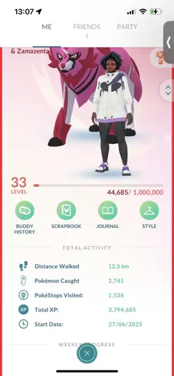 Pokemon Go (Stage 33 )Shiny Legendary Zamazenta ( background) ( 15 legends ) - Image 1