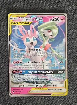 Gardevoir & Sylveon GX 130/214 Holo Ultra Rare Unbroken Bonds Pokemon TCG NM - Image 1