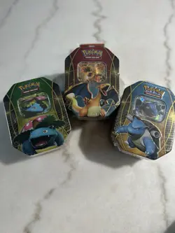 Pokemon Charizard, Blastoise, Venusaur EX TRIO TINS, 2014, NEW & SEALED. - Image 1