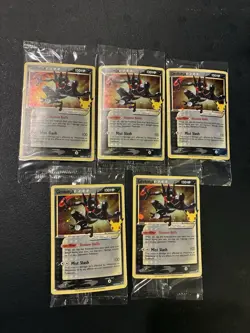 Greninja Gold Star Pokemon Celebrations Lot Of 5 Sealed SWSH144 Promo - Image 1