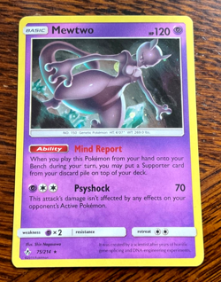 Pokemon MEWTWO (75/214) Cosmos Holo Unbroken Bonds (Costco) - Galaxy Swirl. - Image 1