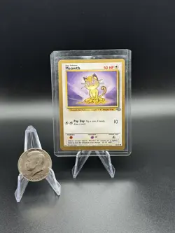 Pokemon TCG Jungle Meowth Gold Border Promo GB Black Star Promo Team Rocket 1st - Image 4