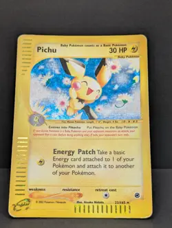 Pichu 022/165 Expedition Base Set Holo Ultra Rare Pokemon TCG Nintendo MP - Image 3