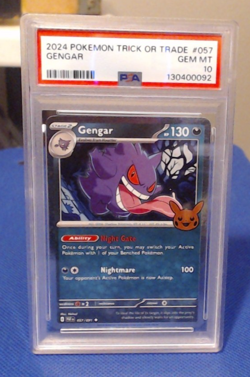 POKEMON 2024 TRICK OR TRADE GENGAR #057 PSA 10 Gem MT - Image 2