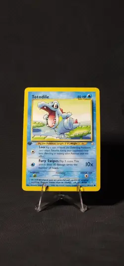 Pokemon Totodile 81/111 Neo Genesis Regular 1st Edition MP - Image 1
