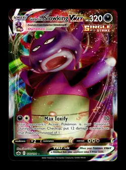 [NM-] Galarian Slowking Vmax Holo English Chilling Reign 100/198 Pokemon - Image 1