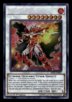 Yugioh Geomathmech Magma MYFI-EN007 Secret Rare 1st Ed NM Actual Scan - Image 1