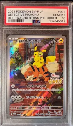 Detective Pikachu - 098/SV-P 098/SV-P Promotional Cards Holo (Japanese) PSA 10 - Image 1
