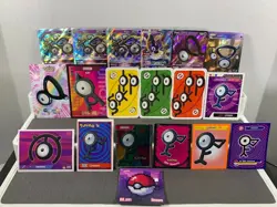 Pokemon Lot of 19 Cards and Stickers All Unown #201 Unown Only Pokemon Lot - Image 2