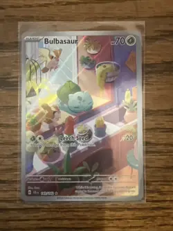 Pokemon TCG Bulbasaur Card 143/142 Stellar Crown Illustration, Rare Near Mint - Image 1