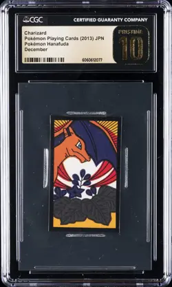 2013 POKEMON PLAYING CARDS POKEMON HANAFUDA DECEMBER CHARIZARD CGC 10 PERFECT - Image 1
