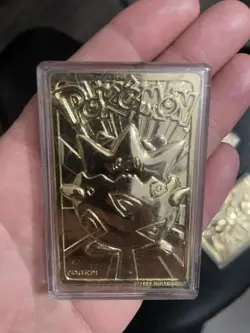 Set Of 5 23K Gold Plated Pokemon Card Vtg 1999 Burger King - Image 4