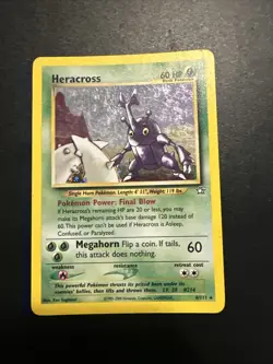 Heracross Neo Genesis Holo Unlimited Rare Pokemon TCG Card 6/111 LP - Image 1