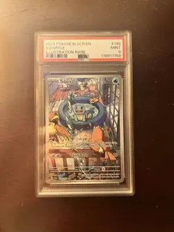 Pokemon TCG Squirtle Holo Card 148/142 Stellar Crown Illustration, PSA 9 - Image 1