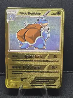 Thicc Blastoise Collectible Metal Card For Display Only - Image 1