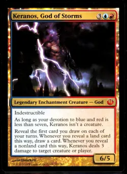 Magic: The Gathering Journey Into Nyx - Keranos, God of Storms #151 Mythic MTG - Image 1