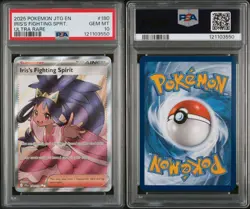2025 Pokemon SV Journey Together JTG EN Iris's Fighting Spirit #180/159 PSA 10 - Image 3