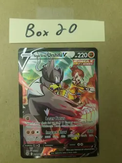 Single Strike Urshifu V Brilliant Stars (MIS-CUT) POKEMON CARDTG18/TG30 NM/M - Image 1