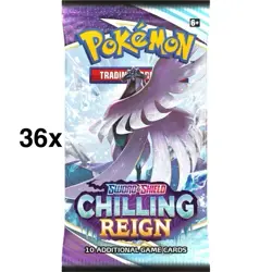 36x Pokemon Chilling Reign Factory Sealed Booster Packs - Booster Box Equivalent - Image 1