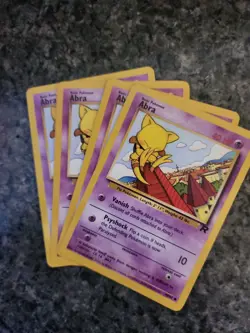 Pokemon TCG 4X Abra Team Rocket 49/82 Regular Unlimited Common NM p27 - Image 1