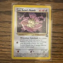 Pokemon TCG Team Rockets Meowth Black Star Promo Number 18 - Image 1