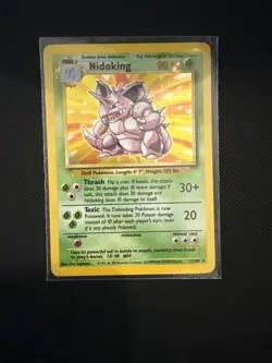 Pokemon TCG Nidoking Base Set Holo Unlimited Rare 11/102 Near Mint - Image 1