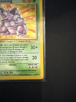 Pokemon TCG Nidoking Base Set Holo Unlimited Rare 11/102 Near Mint - Image 4