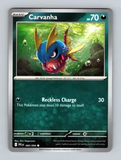 Pokemon TCG - Carvanha - 060/094 - ME02: Phantasmal Flames (PFL) - Image 1