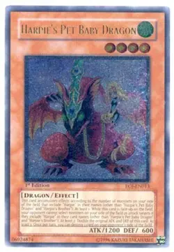 Moderately Played, English Yu Gi Oh Harpie's Pet Baby Dragon - EOJ-EN013 - Ultim - Image 1