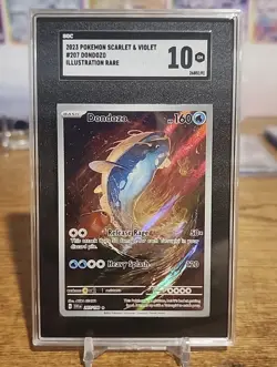 Pokemon Dondozo Scarlet & Violet Base Set Illustration Card 207/198 SGC 10 - Image 1