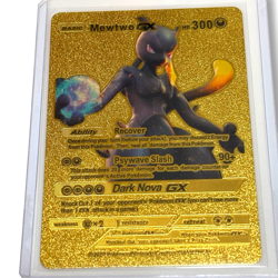 Pokemon Card Mewtwo GX Full Art 300HP Gold Foil Fan Art - Image 1
