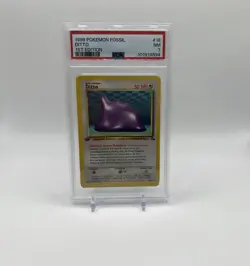 PSA 7 DITTO 1st Edition 18/62 Non Holo Rare WOTC 1999 Pokemon Fossil Card - Image 1