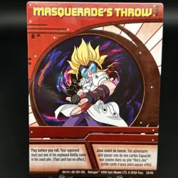 Bakugan MASQUERADE'S THROW Red Ability Card 2008 BA161-AB-SM-GBL 29/48 - Image 1