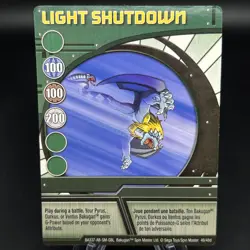 Bakugan LIGHT SHUTDOWN Green Ability Card BA337-AB-SM-GBL 46/48d - Image 1