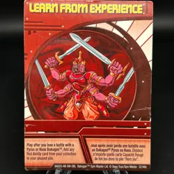 Bakugan LEARN FROM EXPERIENCE Red Ability Card BA323-AB-SM-GBL 32/48d - Image 1