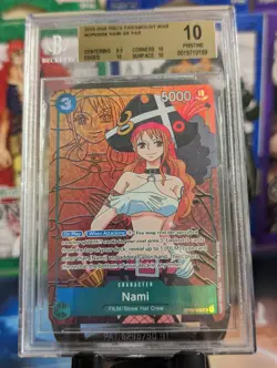 One Piece Card Game Nami OP02-036 SR Parallel Paramount War BGS 10 PRISTINE #1 - Image 1