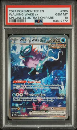 PSA 10 Walking Wake ex 205/162 SIR Temporal Forces TEF Pokemon Card - Image 1